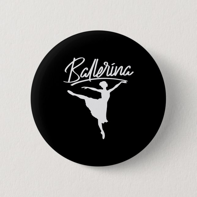 Chapa Redonda De 5 Cm Ballerina Dancer (Anverso)