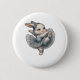 Chapa Redonda De 5 Cm Ballet Bunny Ballerina Rabbit Ballet Bunny Dance T