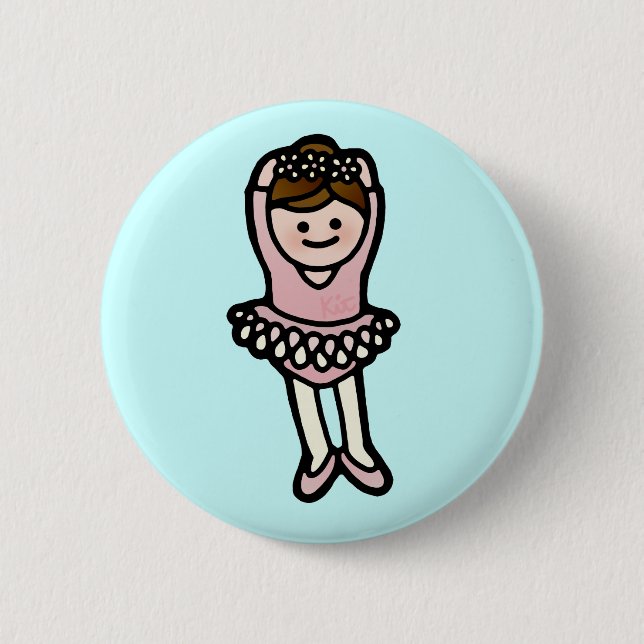 Chapa Redonda De 5 Cm ballet butututon. (Anverso)