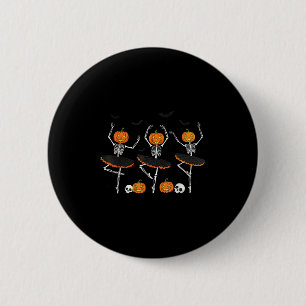 Chapa Redonda De 5 Cm Ballet Calabaza Esqueleto Bailando Halloween Espel