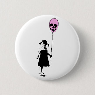 Chapa Redonda De 5 Cm Balloon Girl