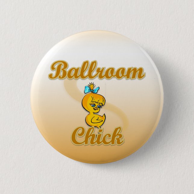Chapa Redonda De 5 Cm Ballroom Chick (Anverso)