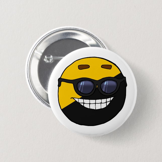 Chapa Redonda De 5 Cm Balón de Ancap Polandball lindo meme gafas de sol  (Anverso y reverso)