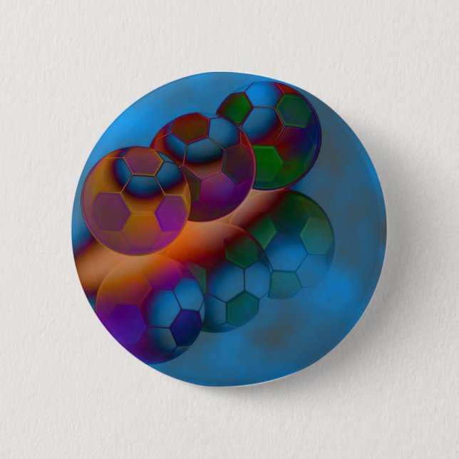 Chapa Redonda De 5 Cm Balón de fútbol (Anverso)