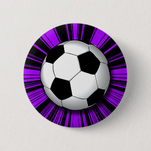 CHAPA REDONDA DE 5 CM BALÓN DE FÚTBOL RETRO