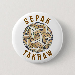 Chapa Redonda De 5 Cm Balón Trenzado de Sepak Takraw