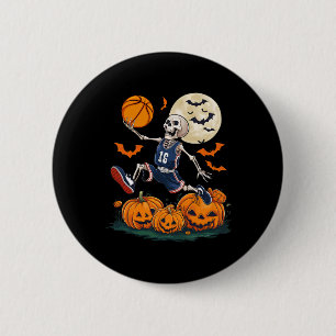 Chapa Redonda De 5 Cm Baloncestistas Halloween Halloween Hombres Balonce