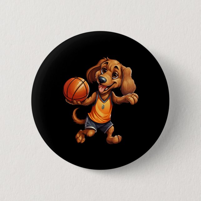 Chapa Redonda De 5 Cm Baloncesto (Anverso)