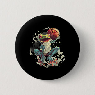Chapa Redonda De 5 Cm Baloncesto acuarela Baloncesto Jugador de Balonces