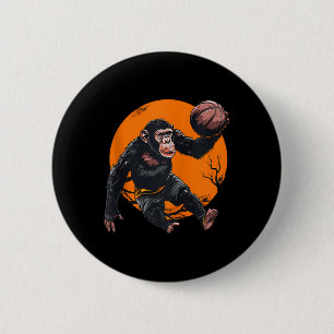 Chapa Redonda De 5 Cm Baloncesto Arte Animal Baloncesto Amante de Mono