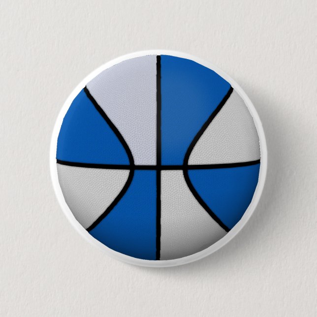 Chapa Redonda De 5 Cm Baloncesto azul y blanco: (Anverso)
