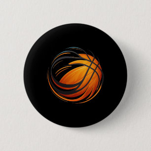 Chapa Redonda De 5 Cm Baloncesto Con Líneas