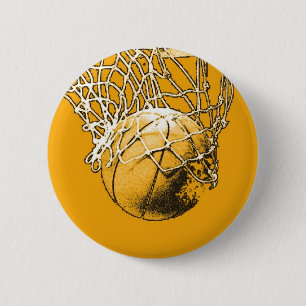 Chapa Redonda De 5 Cm Baloncesto de arte pop