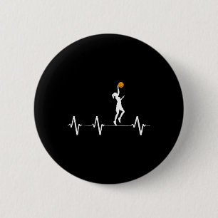 Chapa Redonda De 5 Cm Baloncesto de latido para mujeres y Chicas