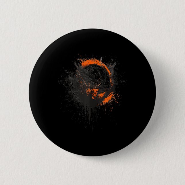 Chapa Redonda De 5 Cm Baloncesto Dibujo Baloncesto Hoop Artwork Bball P (Anverso)