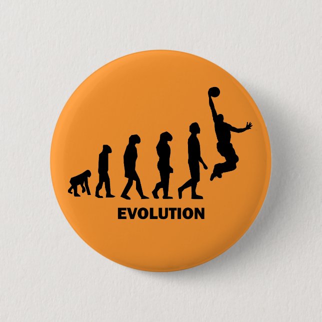 Chapa Redonda De 5 Cm Baloncesto divertido (Anverso)