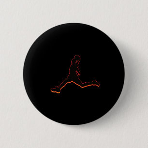 Chapa Redonda De 5 Cm Baloncesto Dunking Silhouette Design Airtime