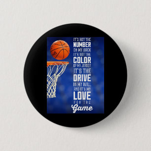 Chapa Redonda De 5 Cm Baloncesto - Es mi amor por el juego