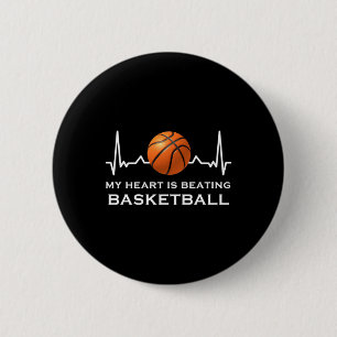Chapa Redonda De 5 Cm Baloncesto Heartbeat 10