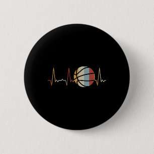 Chapa Redonda De 5 Cm Baloncesto Heartbeat 2
