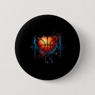 Chapa Redonda De 5 Cm Baloncesto Heartbeat 8