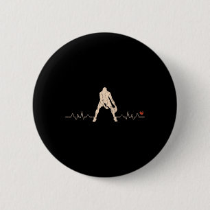 Chapa Redonda De 5 Cm Baloncesto Heartbeat Player Gift 1