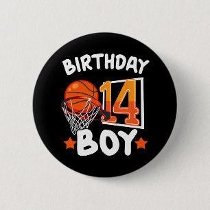 Chapa Redonda De 5 Cm Baloncesto Im 14 Años Decoración De Niño De 14 Año
