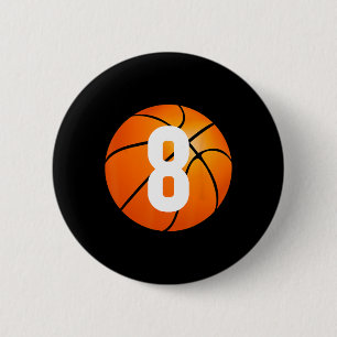 Chapa Redonda De 5 Cm Baloncesto infantil - Cumpleaños de 8 años