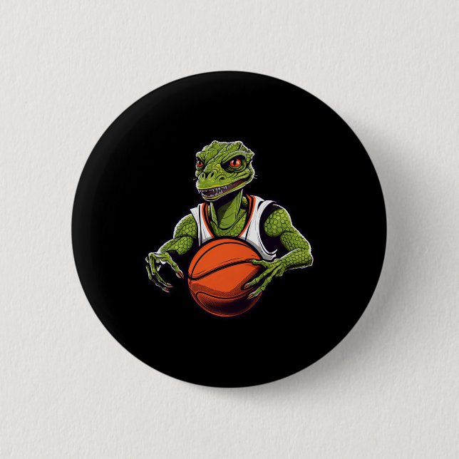 Chapa Redonda De 5 Cm Baloncesto Lizards (Anverso)