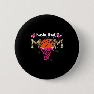 Chapa Redonda De 5 Cm Baloncesto Mamá Leopard Juego de Mamá Día de Encan