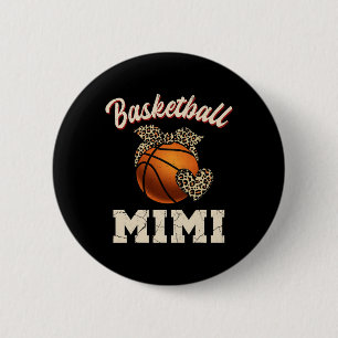 Chapa Redonda De 5 Cm Baloncesto Mimi Bandana Leopard Heart Fans Mother'