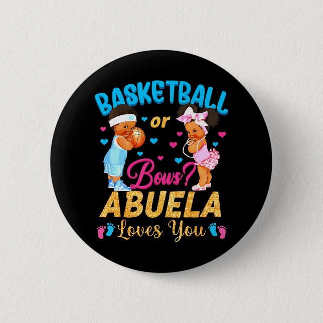 Chapa Redonda De 5 Cm Baloncesto o arvejas Abuela te encanta revelación  (Anverso)