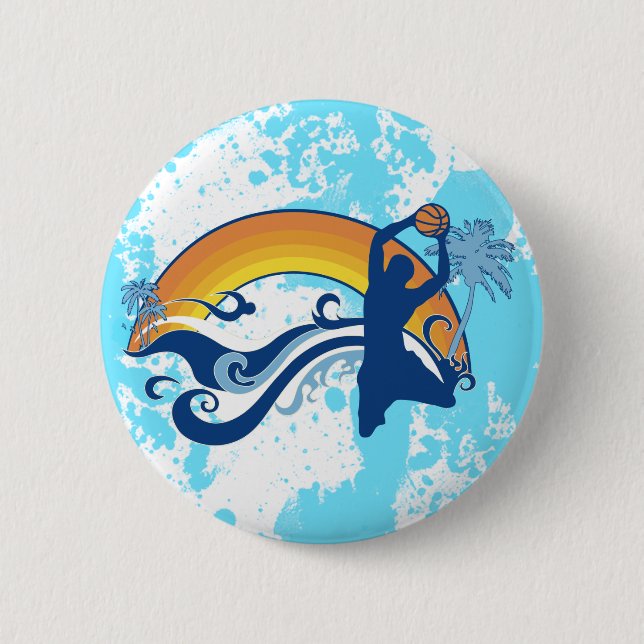 Chapa Redonda De 5 Cm baloncesto. summersetz. (Anverso)