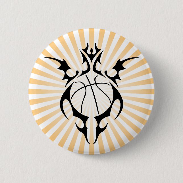 Chapa Redonda De 5 Cm baloncesto tribal. (Anverso)