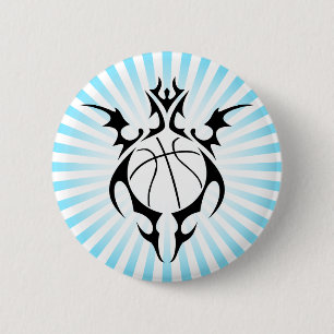 Chapa Redonda De 5 Cm baloncesto tribal.