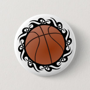 Chapa Redonda De 5 Cm baloncesto tribal.