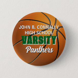 Chapa Redonda De 5 Cm Baloncesto Varsity Personalizado Escuela Secundari