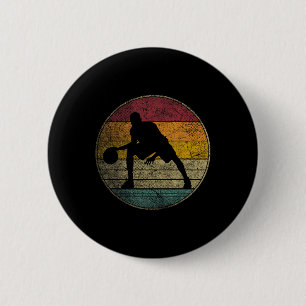Chapa Redonda De 5 Cm Baloncesto - Vintage - Guay gráfico retro