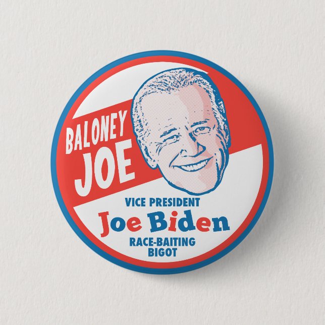 Chapa Redonda De 5 Cm Baloney Joe Biden (Anverso)