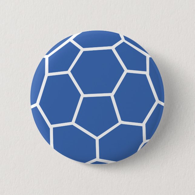 Chapa Redonda De 5 Cm balonmano azul de la bola (Anverso)
