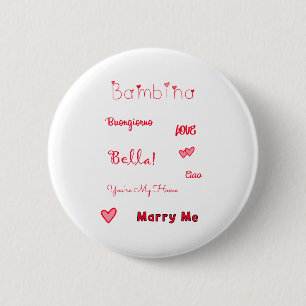 Chapa Redonda De 5 Cm Bambina Love Quotes Set Pack