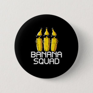 Chapa Redonda De 5 Cm Banana Squad Funny Fruit Team Team Mateo Mujeres
