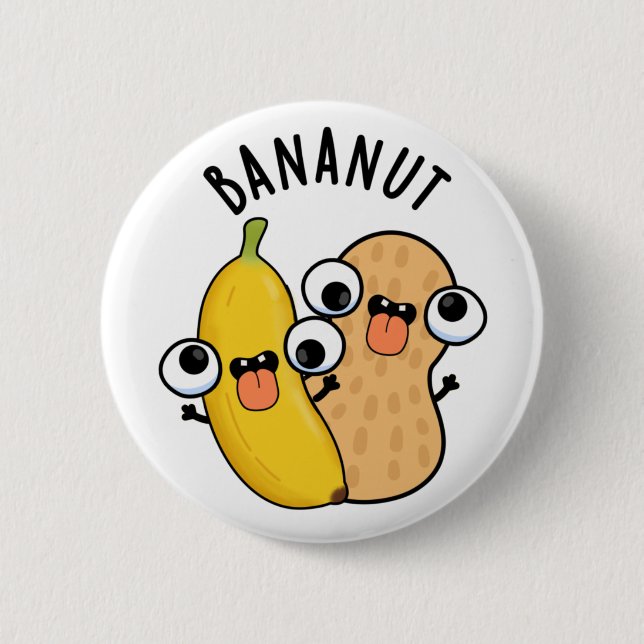 Chapa Redonda De 5 Cm Bananus Funny Fruit Banana Pun (Anverso)