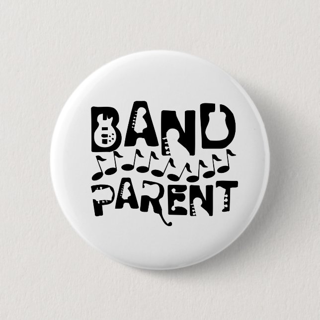 Chapa Redonda De 5 Cm Band Parent Music Notes (Anverso)