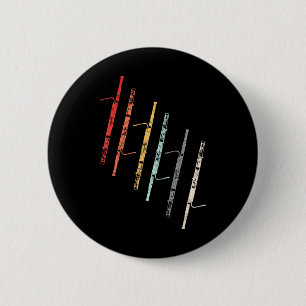Chapa Redonda De 5 Cm Banda Bassoonist Player Orchestra