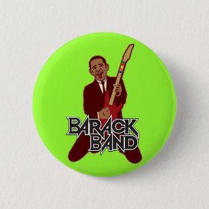Chapa Redonda De 5 Cm Banda de Barack