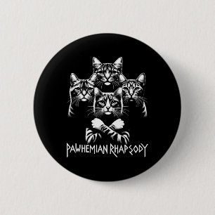 Chapa Redonda De 5 Cm Banda de conciertos de rock de gato retro Niños F
