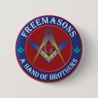 Chapa Redonda De 5 Cm Banda de los Freemasons de hermanos