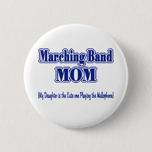 Chapa Redonda De 5 Cm Banda de marcha Mamá/ Mellophone