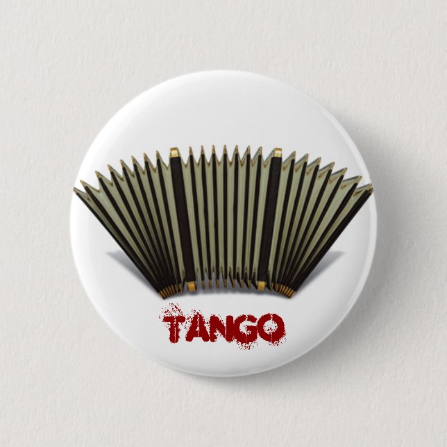 Chapa Redonda De 5 Cm Banda de tango (Anverso)